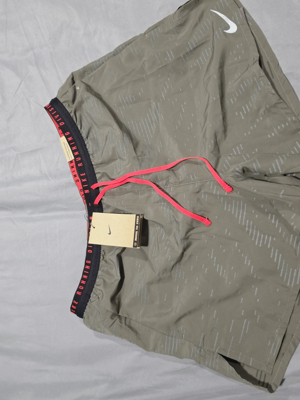 Nike Running Division Men's Running Shorts Gray Reflective Drawstring
